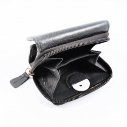 Dames Granaatkleur Portemonnee 100% Buffelleer RFID Bescherming