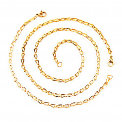 Ketting + Armband Dames - Verguld Roestvrij Staal - Schakelketting - Schakelarmband