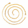 Ketting + Armband Dames - Verguld Roestvrij Staal - Schakelketting - Schakelarmband