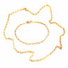 Ketting + Armband Dames - Verguld Roestvrij Staal - Schakelketting - Schakelarmband