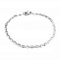 Ketting + Armband Dames - zilverkleurige Roestvrij Staal - Schakelketting - Schakelarmband