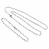 Ketting + Armband Dames - zilverkleurige Roestvrij Staal - Schakelketting - Schakelarmband
