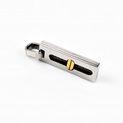 Rechthoekige Hanger - RVS Zilverkleur-Goudkleur - Heren Hanger