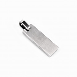 60cm Ketting Heren + Rechthoekige Hanger - RVS Zilverkleur-Goudkleur