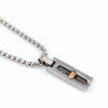 60cm Ketting Heren + Rechthoekige Hanger - RVS Zilverkleur-Goudkleur