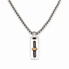 60cm Ketting Heren + Rechthoekige Hanger - RVS Zilverkleur-Goudkleur