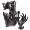 Platte Slangen Schakelsketting + Dames Armband Set - Goudkleurige Roestvrij Staal