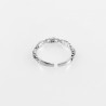 Dottilove Smalle Ring - Schakels Design - 14K Witgoud Verguld - Verstelbare Dames Ring