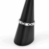 Dottilove Smalle Ring - Schakels Design - 14K Witgoud Verguld - Verstelbare Dames Ring