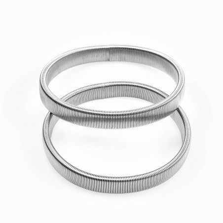 2 Stuks Zilverkleur Mouwophouders Elastische - Metaal Antislip Armband Unisex