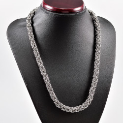 55cm x 9mm Heren Koningsketting - RVS Zilverkleur - Byzantijnse Ketting