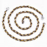 55cm Ovaleschakel Heren Ketting - RVS Zilverkleur-Goudkleur