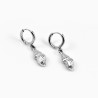 Oorringen met Schelp Hanger - RVS Zilverkleur - Oorbellen Dames