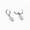 Oorringen met Schelp Hanger - RVS Zilverkleur - Oorbellen Dames