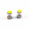 Fake Plugs Geel Oorbellen - Roestvrij Staal- Studs Oorbellen Dames - Heren
