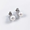 Witte Zoetwater Parel Clip-on Oorbellen Dames - 8mm Parel Oorclips