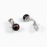 Zwarte Zoetwater Parel Clip-on Oorbellen Dames - 8mm Parel Oorclips