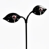 Zwarte Zoetwater Parel Clip-on Oorbellen Dames - 8mm Parel Oorclips