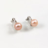 Roze Zoetwater Parel Clip-on Oorbellen Dames - 8mm Parel Oorclips