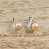 Roze Zoetwater Parel Clip-on Oorbellen Dames - 8mm Parel Oorclips