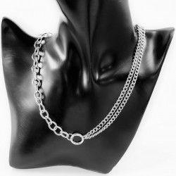 Dottilove Gentiana Ketting Dames - Wit Gold Plated op RVS - Verstelbare Schakelsketting