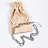 Dottilove Gentiana Ketting Dames - Wit Gold Plated op RVS - Verstelbare Schakelsketting