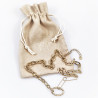 Dottilove Nasrin Ketting Dames - Geel Gold Plated op RVS - Verstelbare Ovale Schakelsketting