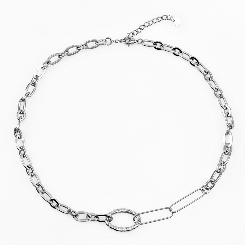 Dottilove Nasrin Ketting Dames - Wit Gold Plated op RVS - Verstelbare Ovale Schakelsketting Dottilove Nasrin Ketting Dames - Wit Gold Plated op RVS - Verstelbare Ovale Schakelsketting