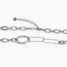 Dottilove Nasrin Ketting Dames - Wit Gold Plated op RVS - Verstelbare Ovale Schakelsketting