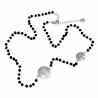 Kristallen Ketting Dames - RVS Levensboom Symbool - Zwarte Choker