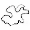 Kristallen Ketting Dames - RVS Kruisen - Zwarte Choker