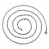 75cm x 3mm Ketting Dames en Heren - RVS Zilverkleur - Geforceerde Schakelketting