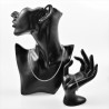 Mesh Schakelsketting + Armband Dames Set - RVS Zilverkleur