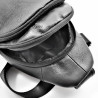 Zwarte Leren Crossbody Unisex - Schoudertas - Slingbag