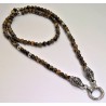 Tijgeroog Biker Ketting Rozenkrans-Hanger