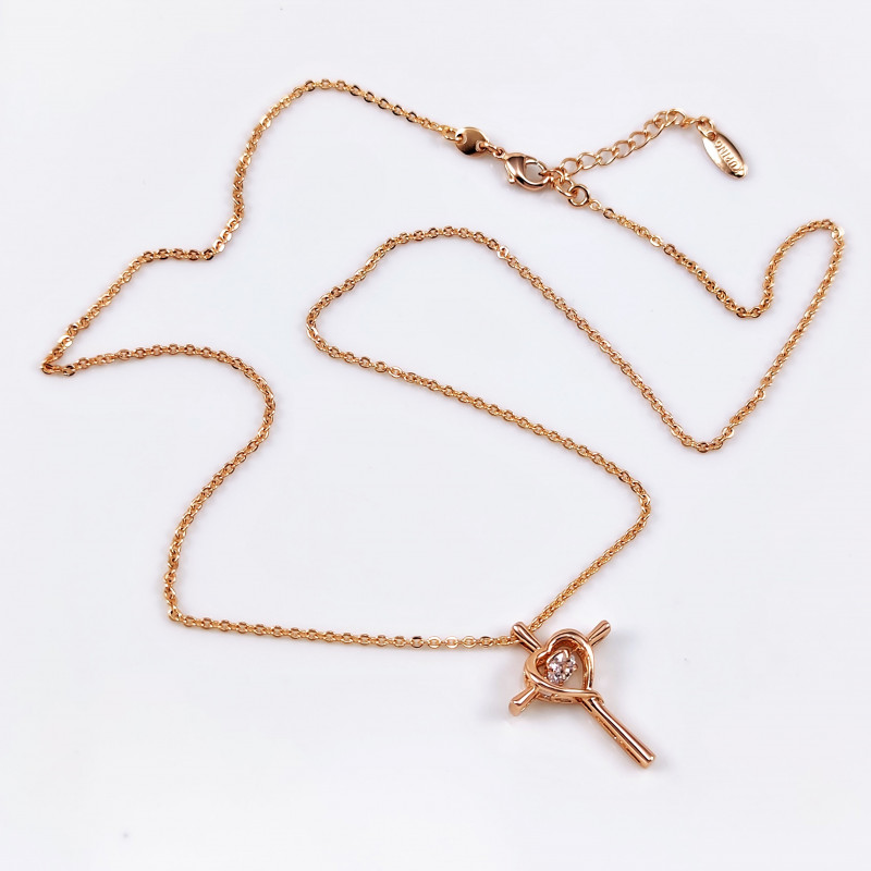 Ketting met Kruis Hanger Dames - Halsketting-Set - Rose Gold Plated - XUPING Ketting met Kruis Hanger Dames - Halsketting-Set - Rose Gold Plated - XUPING