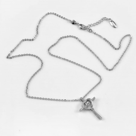 Ketting met Kruis Hanger Dames - Halsketting-Set - Gerhodineerd - XUPING