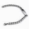 21cm - 8mm ID-Armband Heren - RVS Zilverkleur - Gourmet Schakelarmband met Plaat