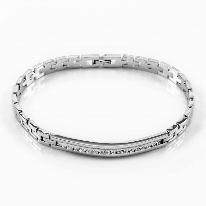 XUPING 19cm Armband Dames - Plaat-Kristal - Gerhodineerd XUPING 19cm Armband Dames - Plaat-Kristal - Gerhodineerd