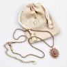 Dottilove Stalen Ketting Dames - Geel Gold Plated op RVS - Koordketting me Hanger