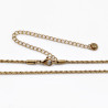 Dottilove Stalen Ketting Dames - Geel Gold Plated op RVS - Koordketting me Hanger