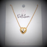 Dottilove Bolletjes Ketting Dames - Geel Gold Plated op RVS - Bolletjeshalsband met Hart