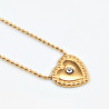 Dottilove Bolletjes Ketting Dames - Geel Gold Plated op RVS - Bolletjeshalsband met Hart