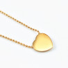 Dottilove Bolletjes Ketting Dames - Geel Gold Plated op RVS - Bolletjeshalsband met Hart