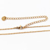 Dottilove Bolletjes Ketting Dames - Geel Gold Plated op RVS - Bolletjeshalsband met Hart