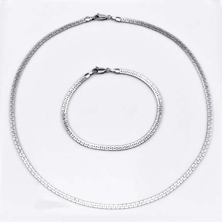 XUPING Slangenschakel Ketting + Armband Dames - Gerhodineerd