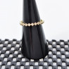 Dottilove - Smale Ring met Zirkonias - Gold Plated - One Size Dames Ruitvorm Ring