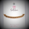 Dottillove Armband Dames - Gourmet Schakel - RVS Geel Gold Plated