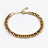 Dottillove Armband Dames - Gourmet Schakel - RVS Geel Gold Plated