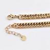 Dottillove Armband Dames - Gourmet Schakel - RVS Geel Gold Plated